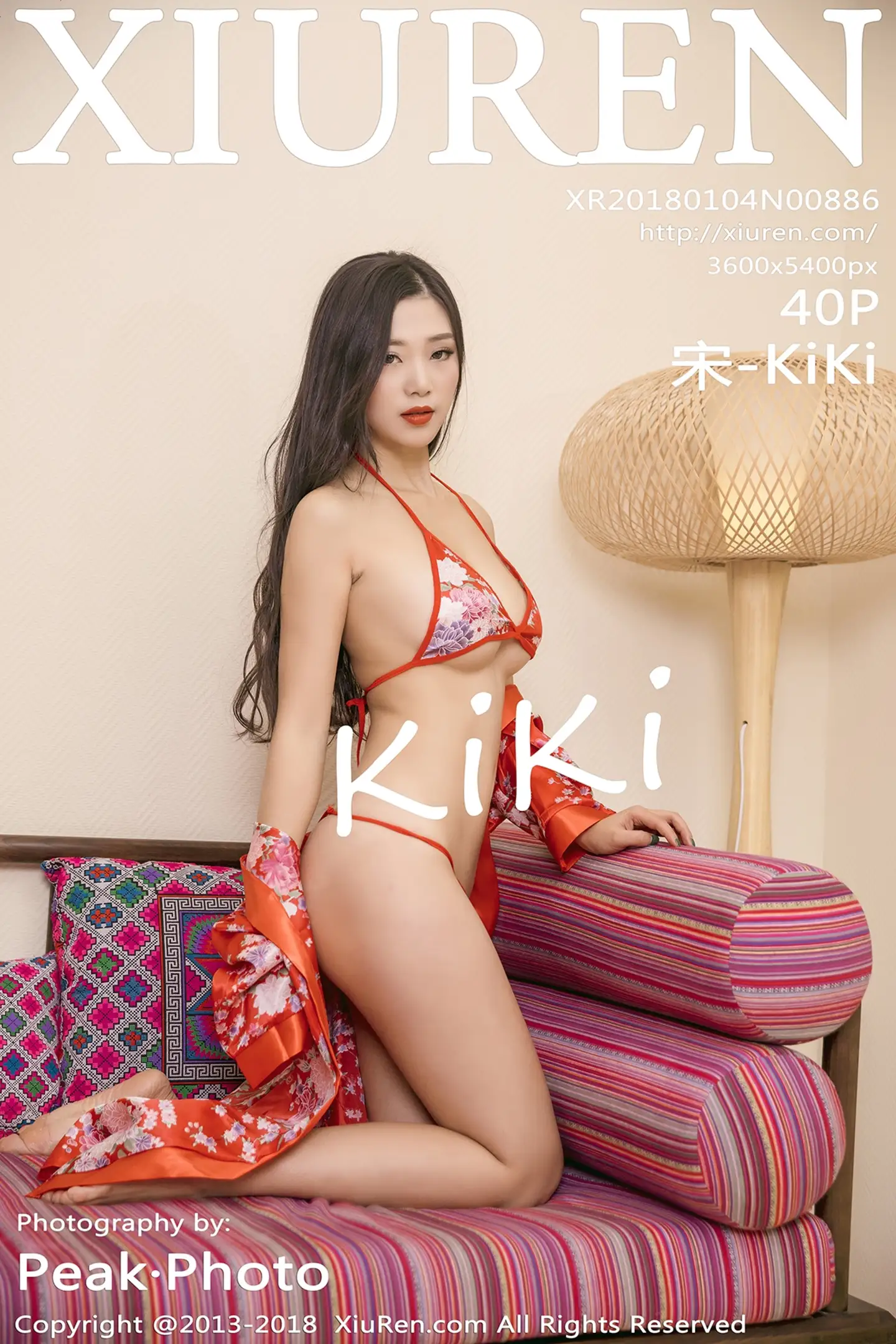 [XiuRen秀人网]No.886_女神宋-KiKi喜庆红内衣配丁字裤+白色蕾丝内衣透视诱惑写真40P-秀人网 - XiuRen.Space